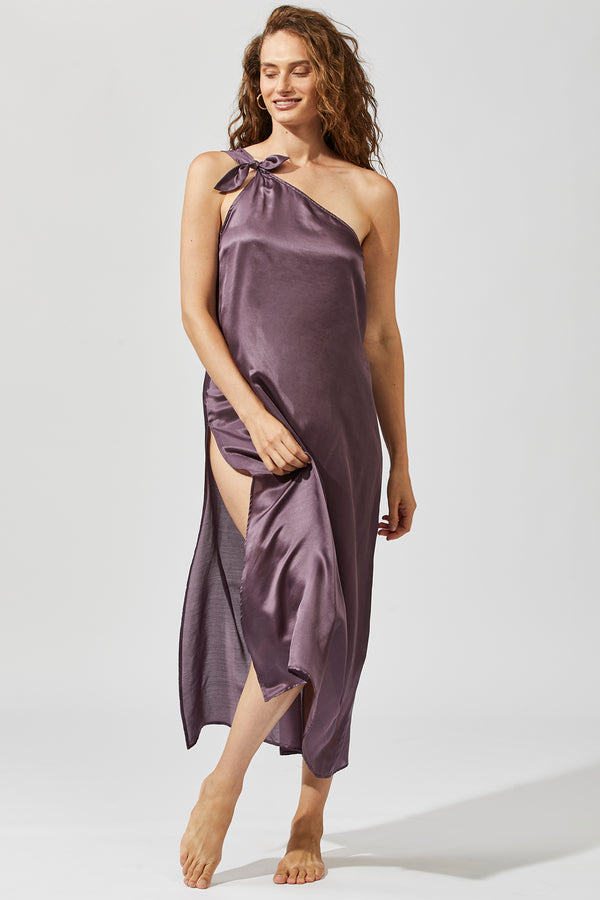 ONE SHOULDER SARONG DRESS