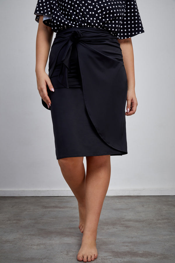 Gottex Modest Long Draped Wrap Skirt