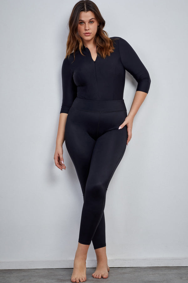 Long Lycra Leggings in Black