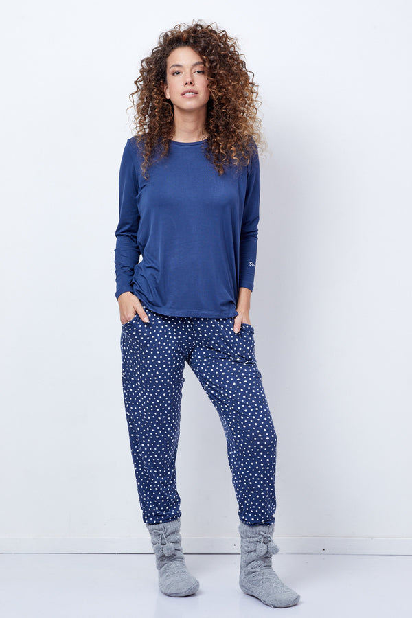 Women's Round Neck Pyjamas Set