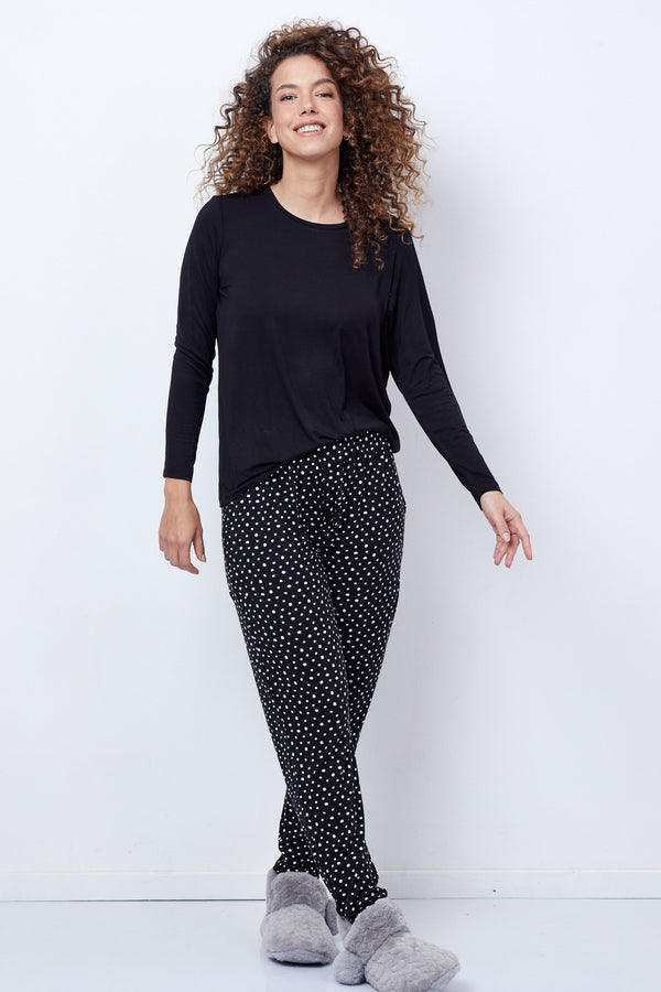 Women's Round Neck Pyjamas Set