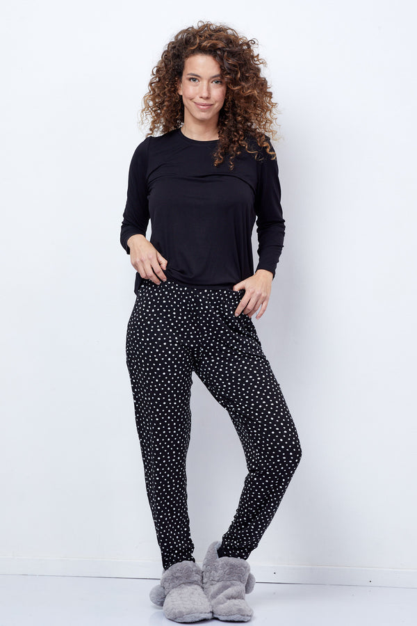 Women's Round Neck Pyjamas Set