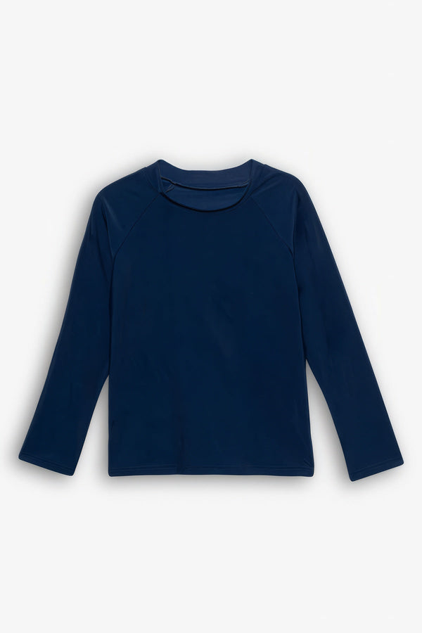 GOTTEX KIDS SOLID LONG SLEEVE RASH GUARD SWIM SHIRT