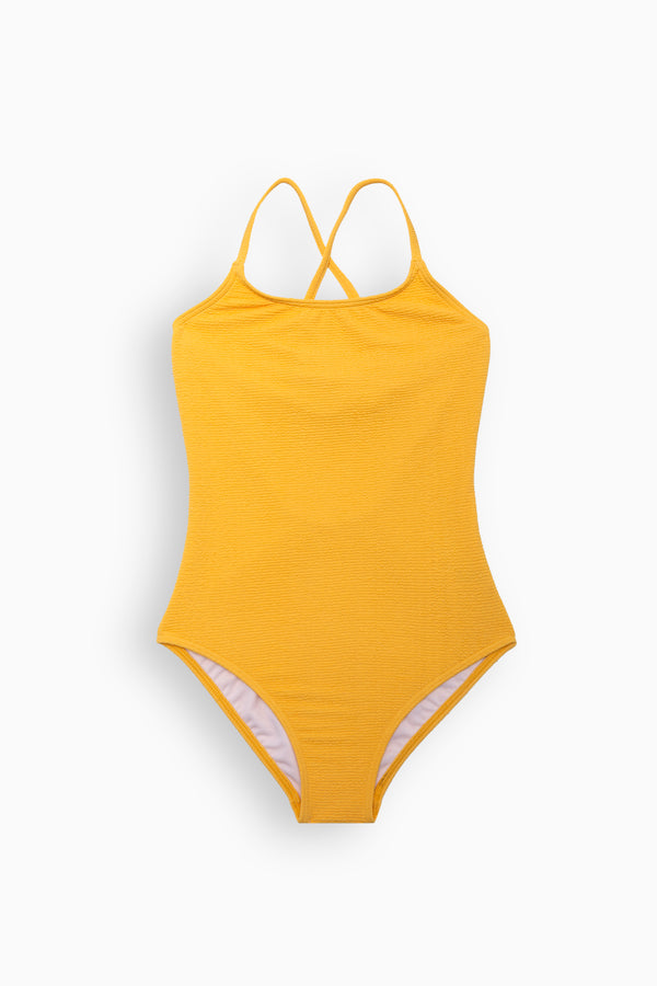 Textured Swimsuit with crossed straps