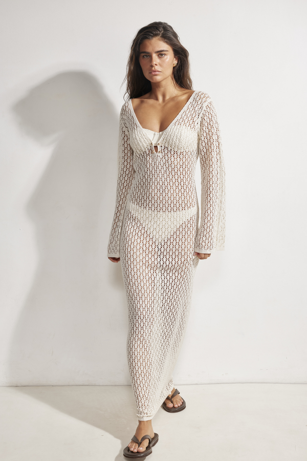 Element Maxi Dress Cover-Up-Cream