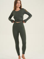 X BY GOTTEX FRONT TWIST TOP IN GREEN