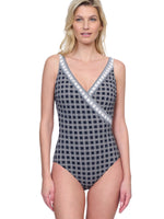 GOTTEX GOLDEN CHIC SURPLICE ONE PIECE SWIMSUIT
