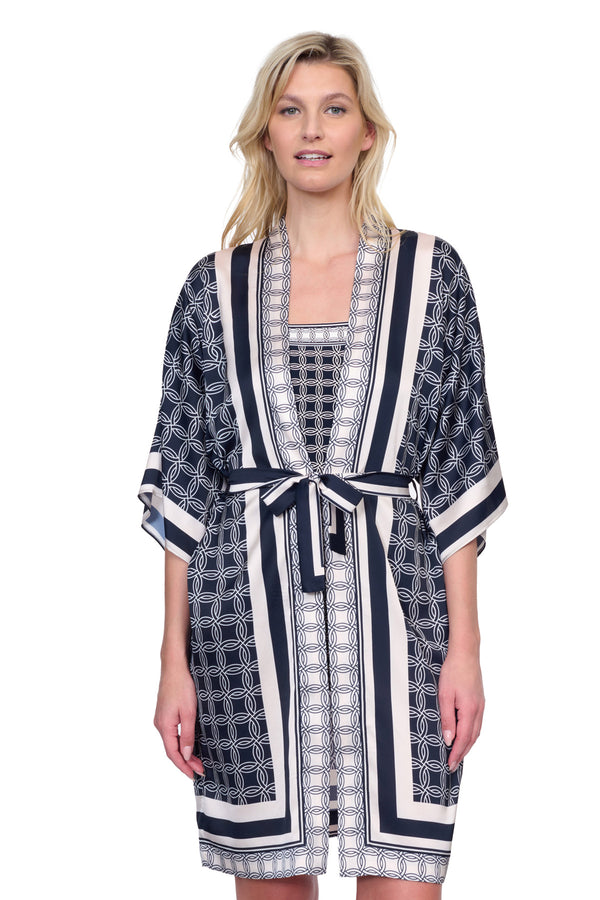 GOTTEX GOLDEN CHIC BELTED KIMONO COVER UP