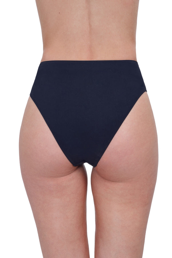 GOTTEX ROSEBUD HIGH WAIST BIKINI BOTTOM - BLACK