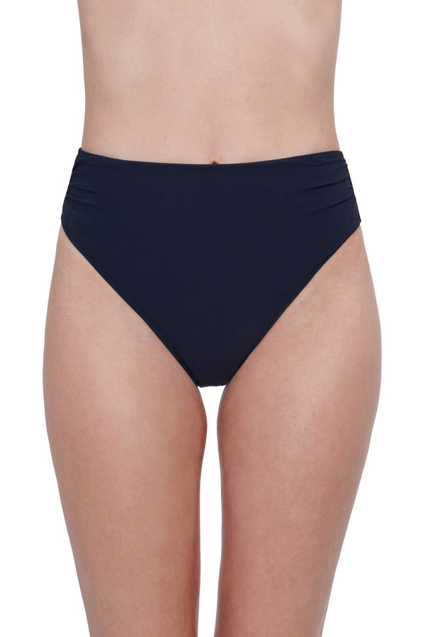 GOTTEX ROSEBUD HIGH WAIST BIKINI BOTTOM - BLACK