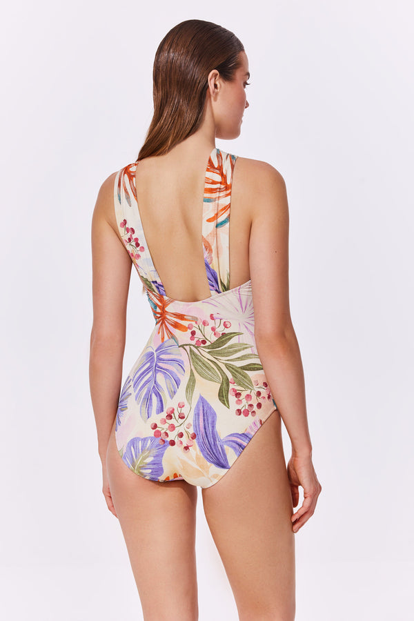 Gottex CHERRY BLOSSOM High neck one piece swimsuit