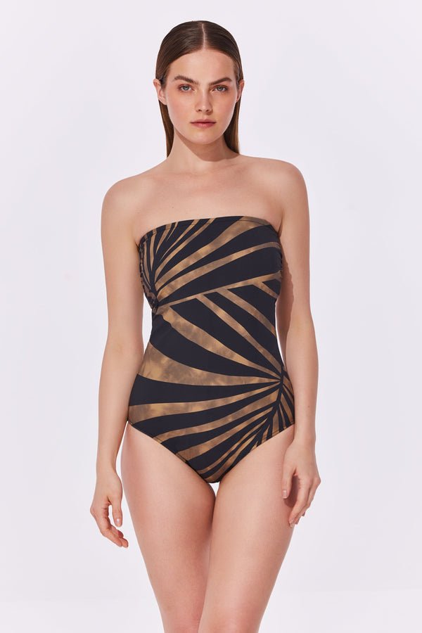 Gottex Desert Queen Bandeau - Black/Brown
