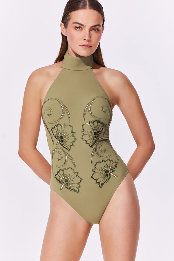 Gottex HOKKAIDO High neck One Piece - Olive