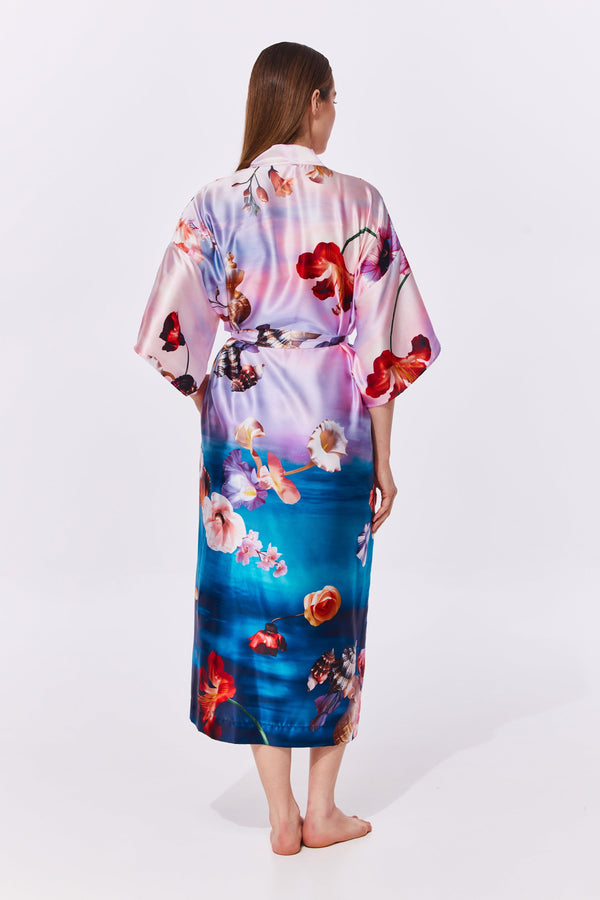 Gottex Under the Sea Belted Long Kimono