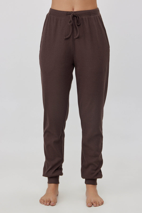 Espresso Ribbed Long Pants