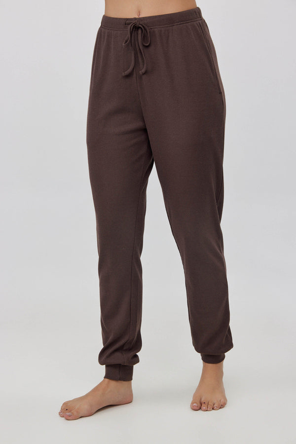 Espresso Ribbed Long Pants