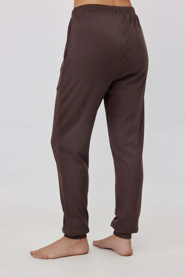 Espresso Ribbed Long Pants