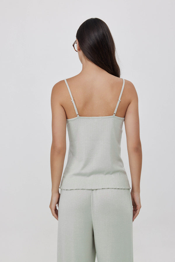 Sage Pointelle Tank Top