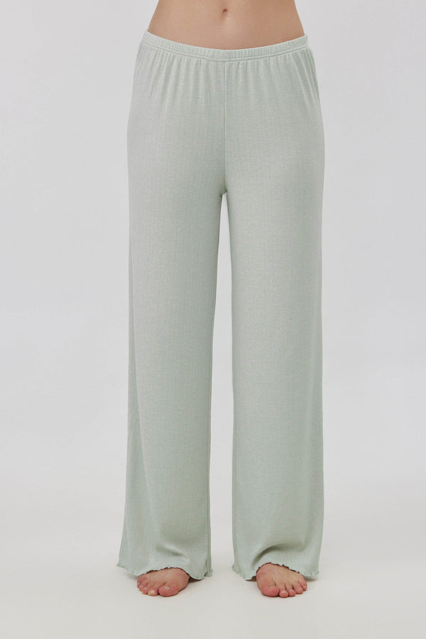 Sage Pointelle Straight Pants