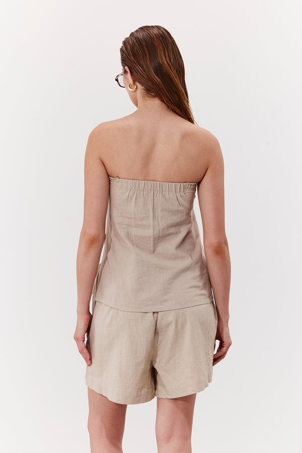 SORRENTO TUBE TOP IN BEIGE