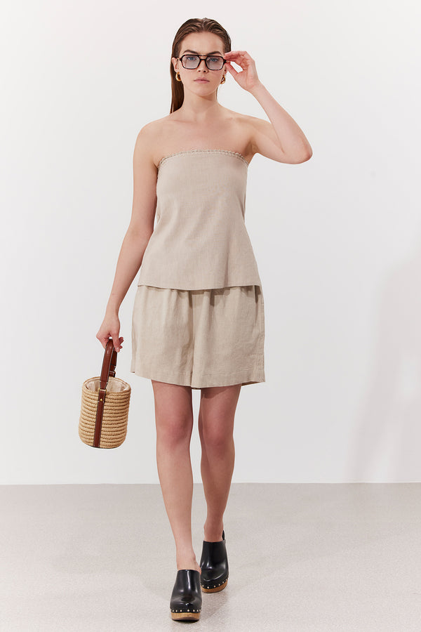 SORRENTO TUBE TOP IN BEIGE