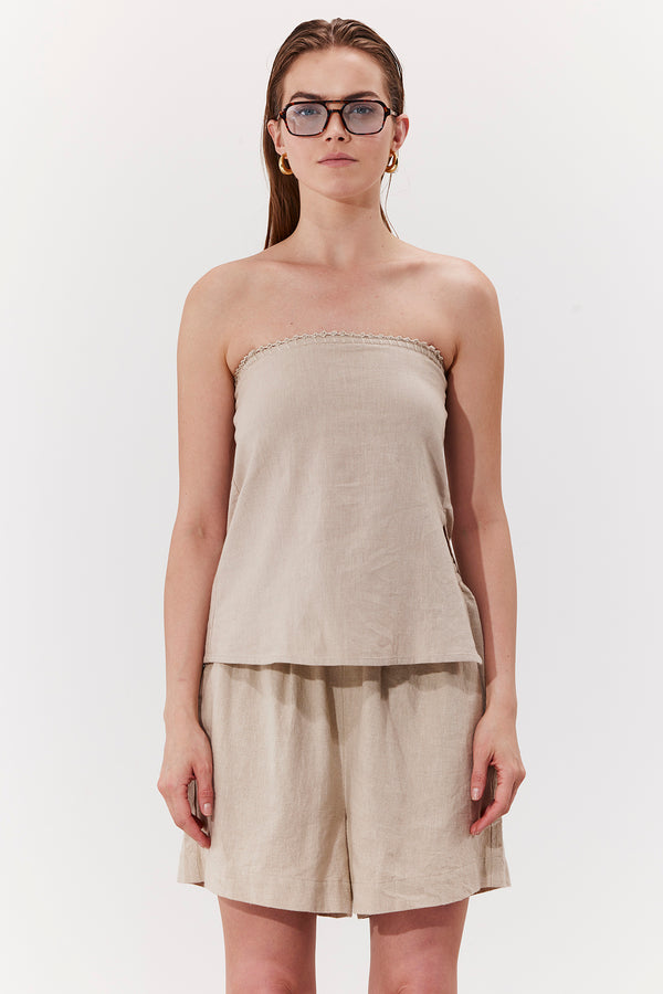 SORRENTO TUBE TOP IN BEIGE