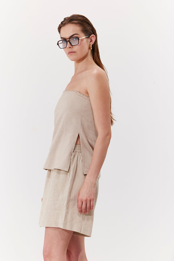 SORRENTO TUBE TOP IN BEIGE
