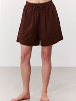 SORRENTO LINEN BERMUDA PANTS IN BROWN