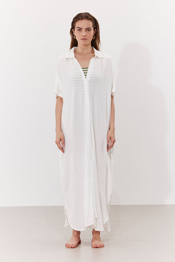 MARRAKESH GALABIA IN WHITE