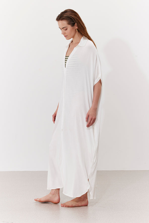 MARRAKESH GALABIA IN WHITE