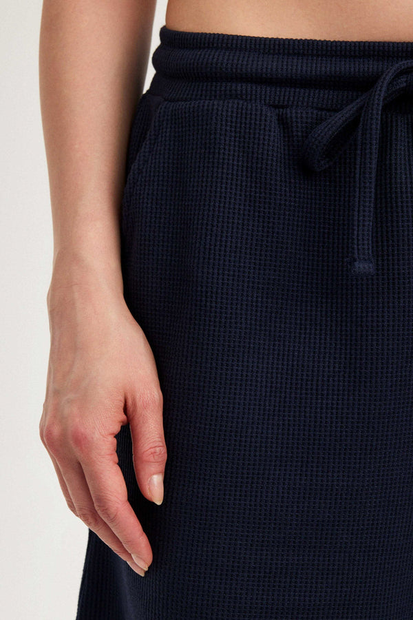 Navy Waffle Shorts