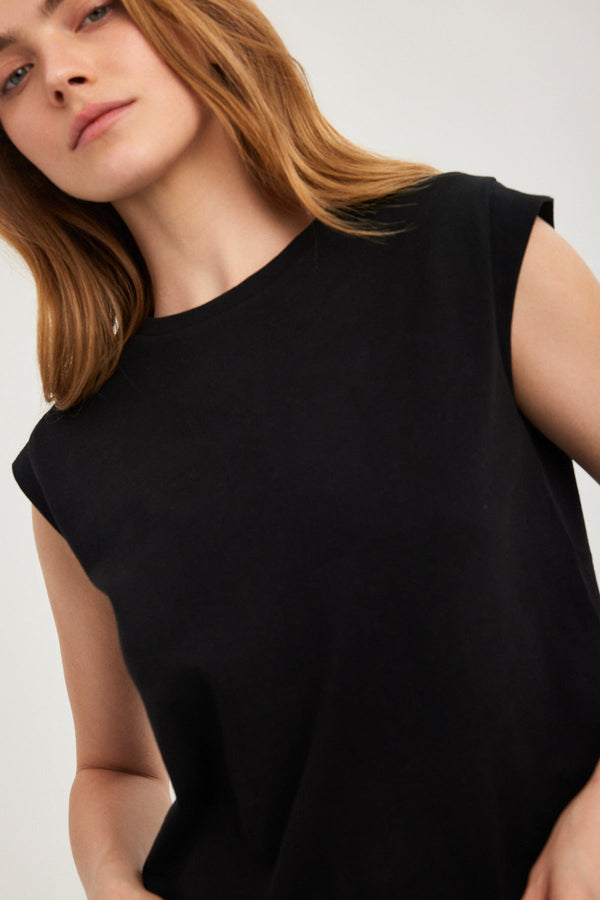Black Jersey Tank Top