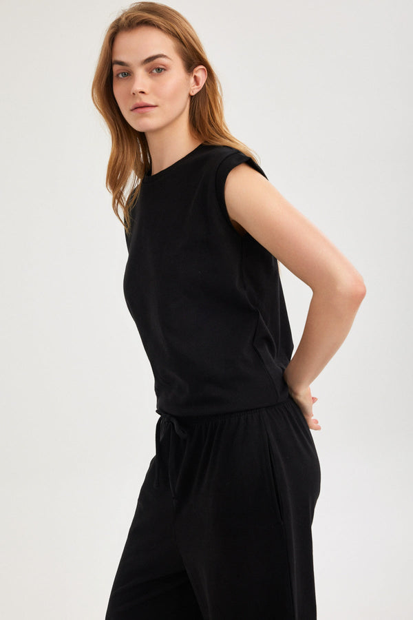 Black Jersey Tank Top