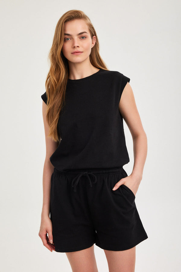 Black Jersey Shorts