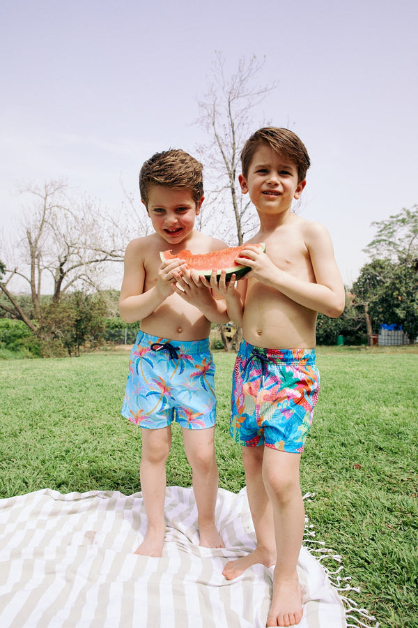 KIDS SWIM SHORTS TROPICAL