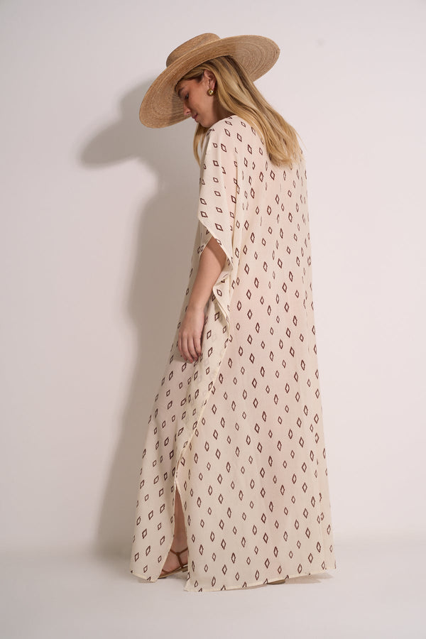 DIAMOND KAFTAN - BROWN