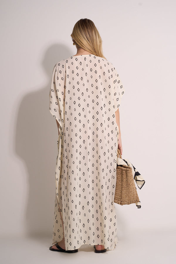 DIAMOND KAFTAN - CREAM