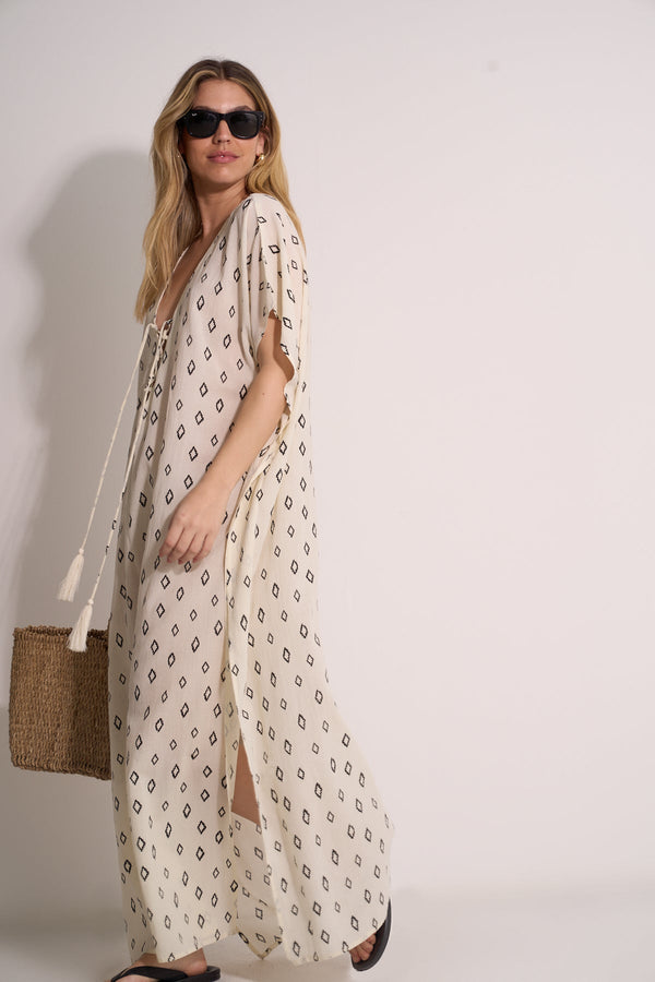 DIAMOND KAFTAN - CREAM