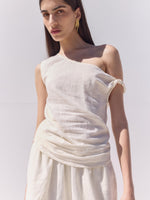 SORRENTO LINEN OFF THE SHOULDER TOP IN CREAM
