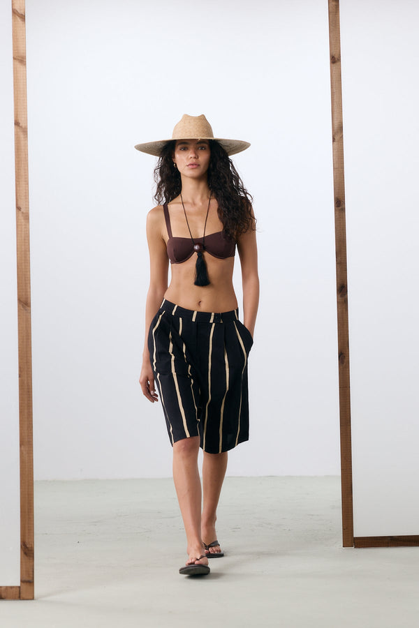 Ibiza Striped Bermuda Shorts