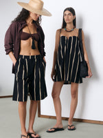 Ibiza Striped Bermuda Shorts