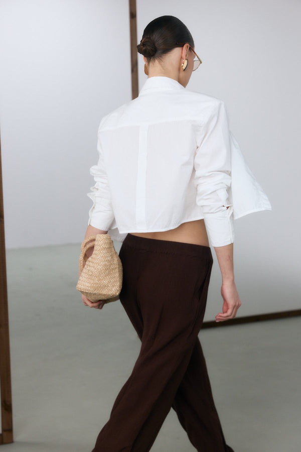 Mykonos Crop Shirt - White