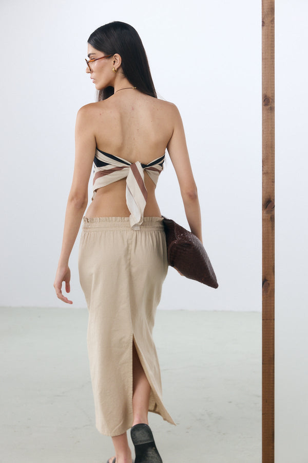 Sorrento Midi Skirt - Beige