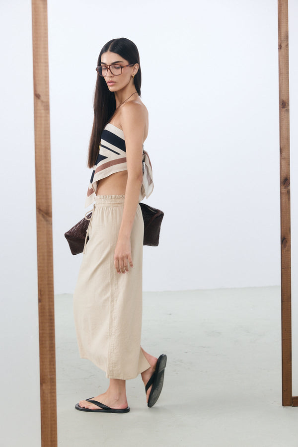 Sorrento Midi Skirt - Beige