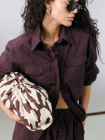 Mykonos Button-Down Shirt - Brown