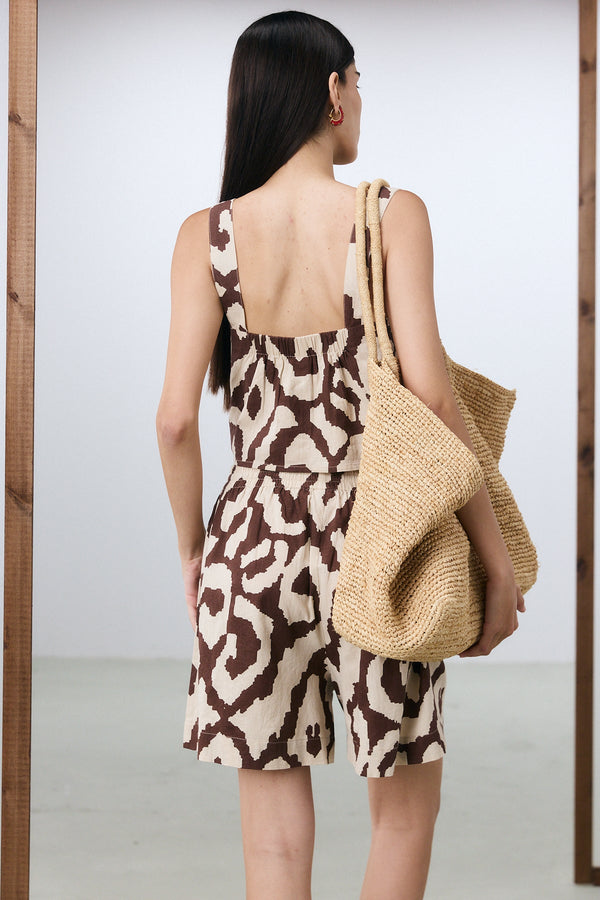 Desert Crop Top - Brown