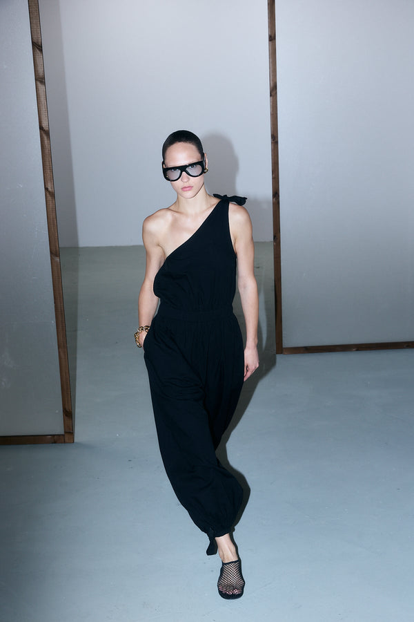 Mykonos Asymmetrical Jumpsuit - Black