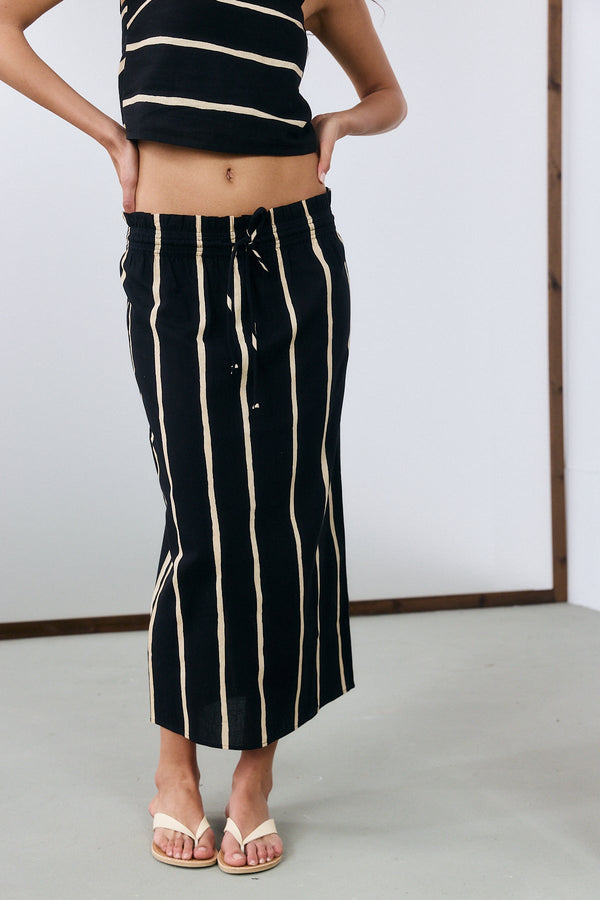 Ibiza Striped Maxi Skirt