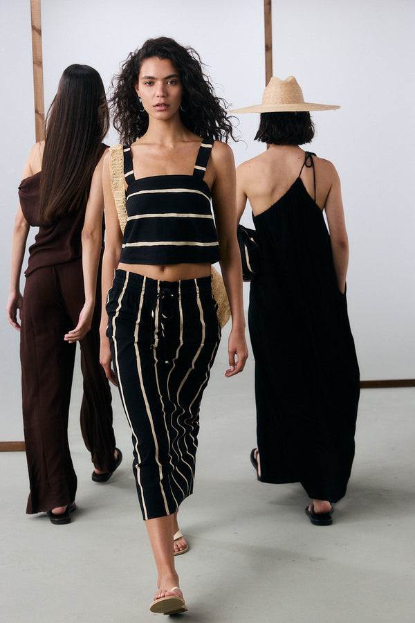 Ibiza Striped Maxi Skirt