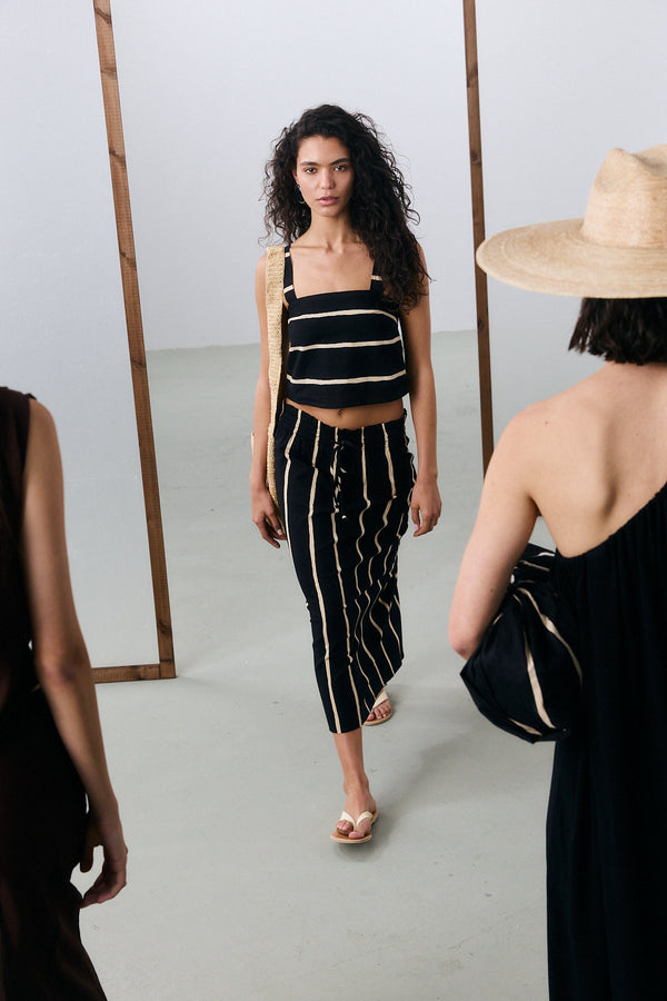 Ibiza Striped Maxi Skirt